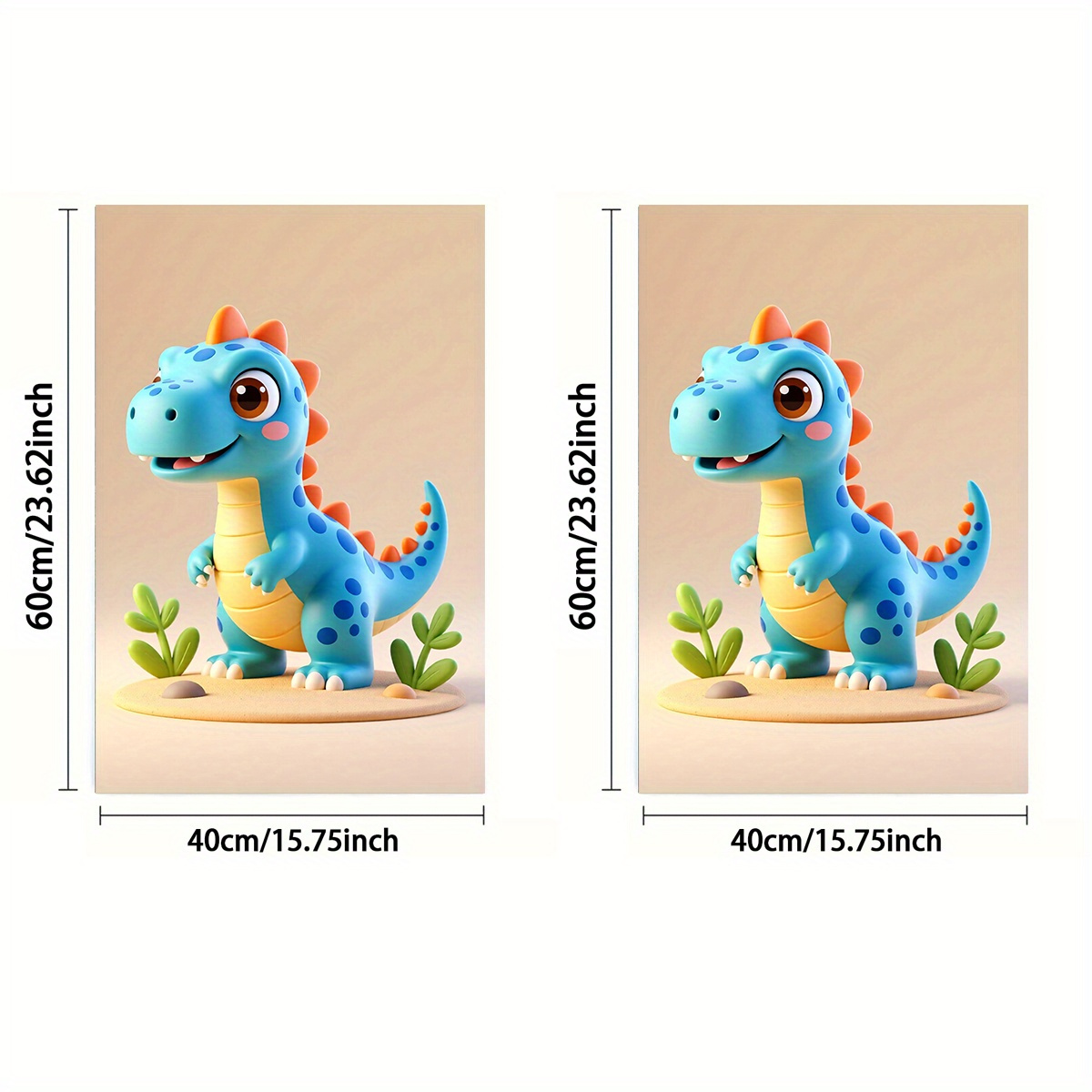 TEMU 1pc Or 2pcs, Towel, Single-sided Print, Rectangular 40×60cm, Cartoon Dinosaur 2d Pattern, Soft, Comfortable, Durable, Odorless, Suitable For