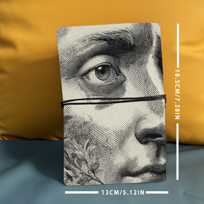 TEMU Carnet Vintage A6 avec Fermeture à Nœud - de 160 Pages, Couverture Personnalisable, Taille Compacte pour Passionnés, Plantes et , Cadeau Idéal