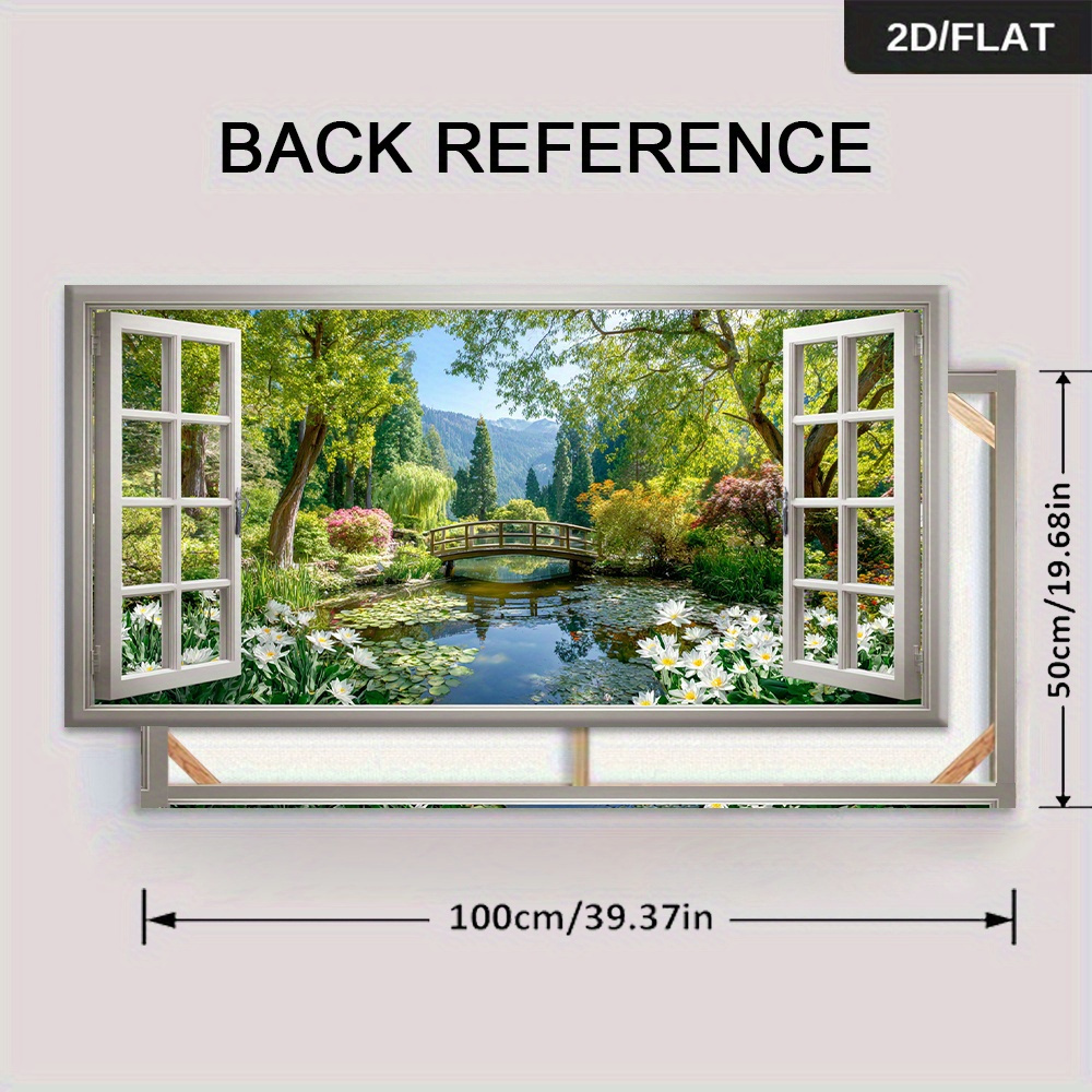 TEMU 2d Flat, 2d Flat, A Framed Modern Abstract Canvas Print Measuring 19.68 By 39.37 Inches Or 50 By 100 Centimeters, Depicting A . This Artwork Is