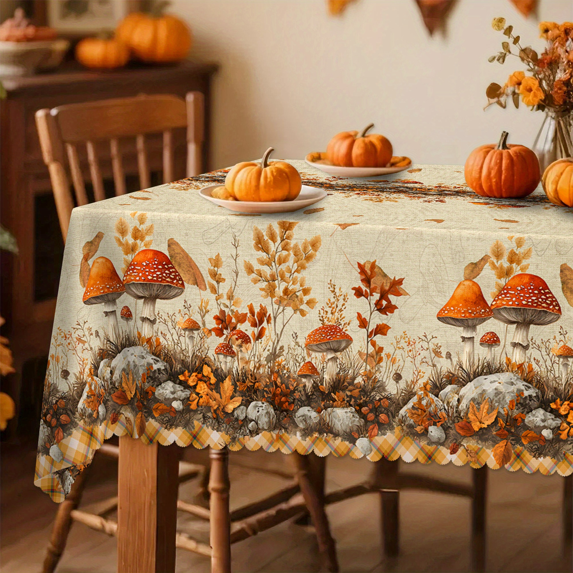 herbst tischdeckentuch ländlichen stil reis gelben