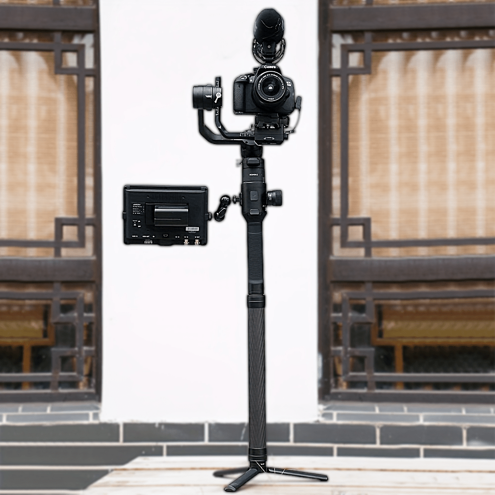 Image of Extension Rod, Carbon Fiber Extension Bracket, Gimbal Extension Rod, Single Rod Professional Camera , Carbon Fiber Material, With 1/4 And 3/8 Screw Holes, Compatible With Dji Rs3 Rs4 Ronins