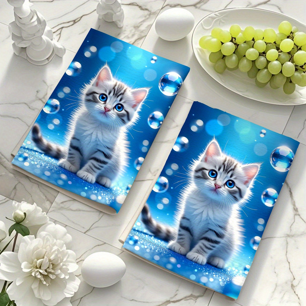 Serviette de plage motif chat de dessin animé douce confortable_voghion.com