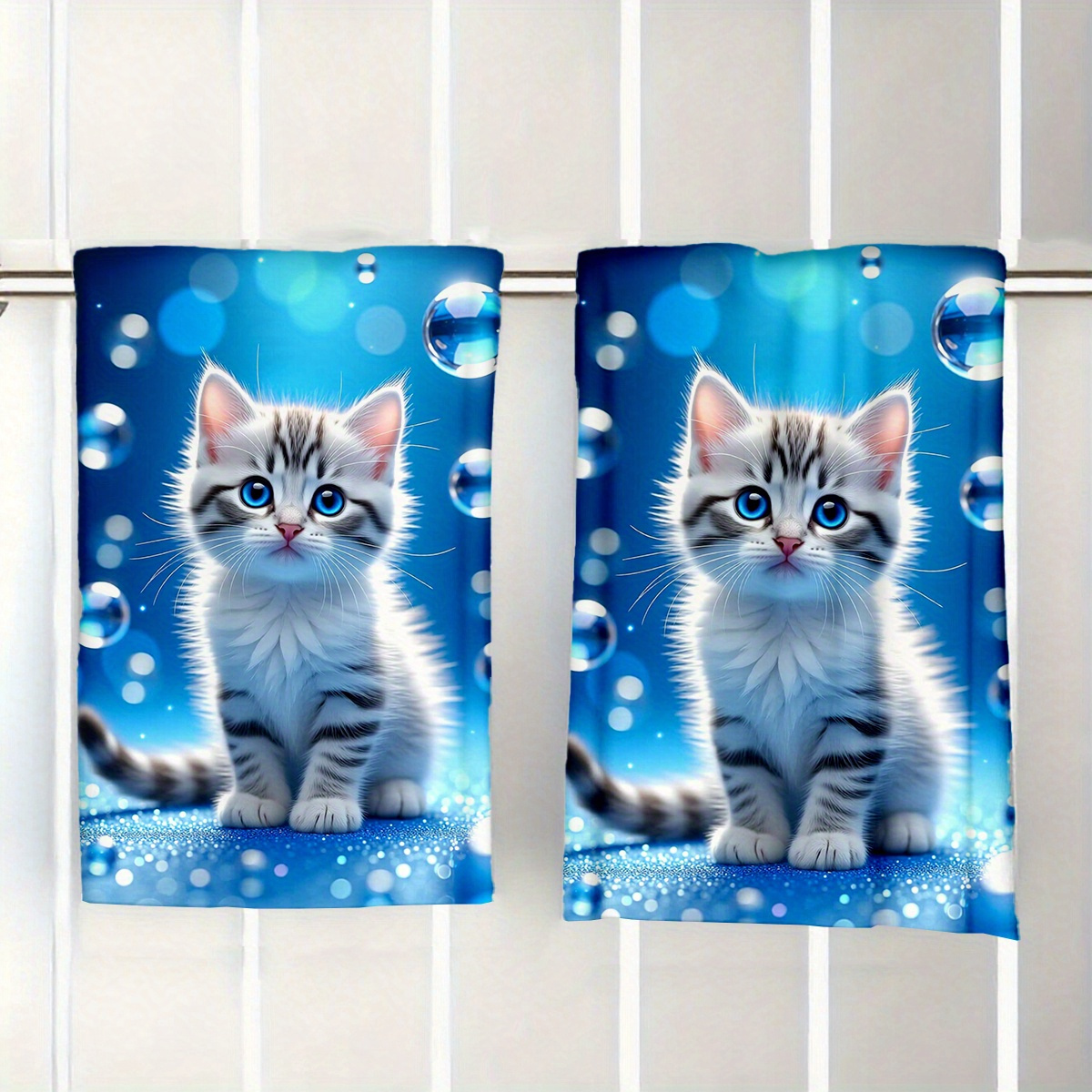 Serviette de plage motif chat de dessin animé douce confortable_voghion.com