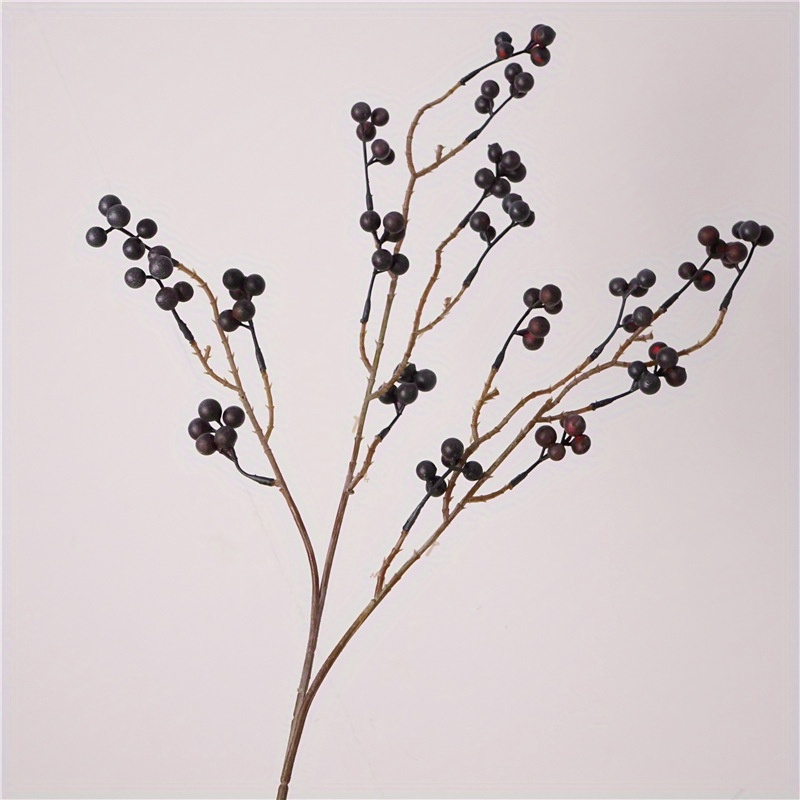 Image of A Single Pack Of Artificial Flowers Featuring Faux , Berries, , Holly, Perfect For Christmas Living Room Decoration