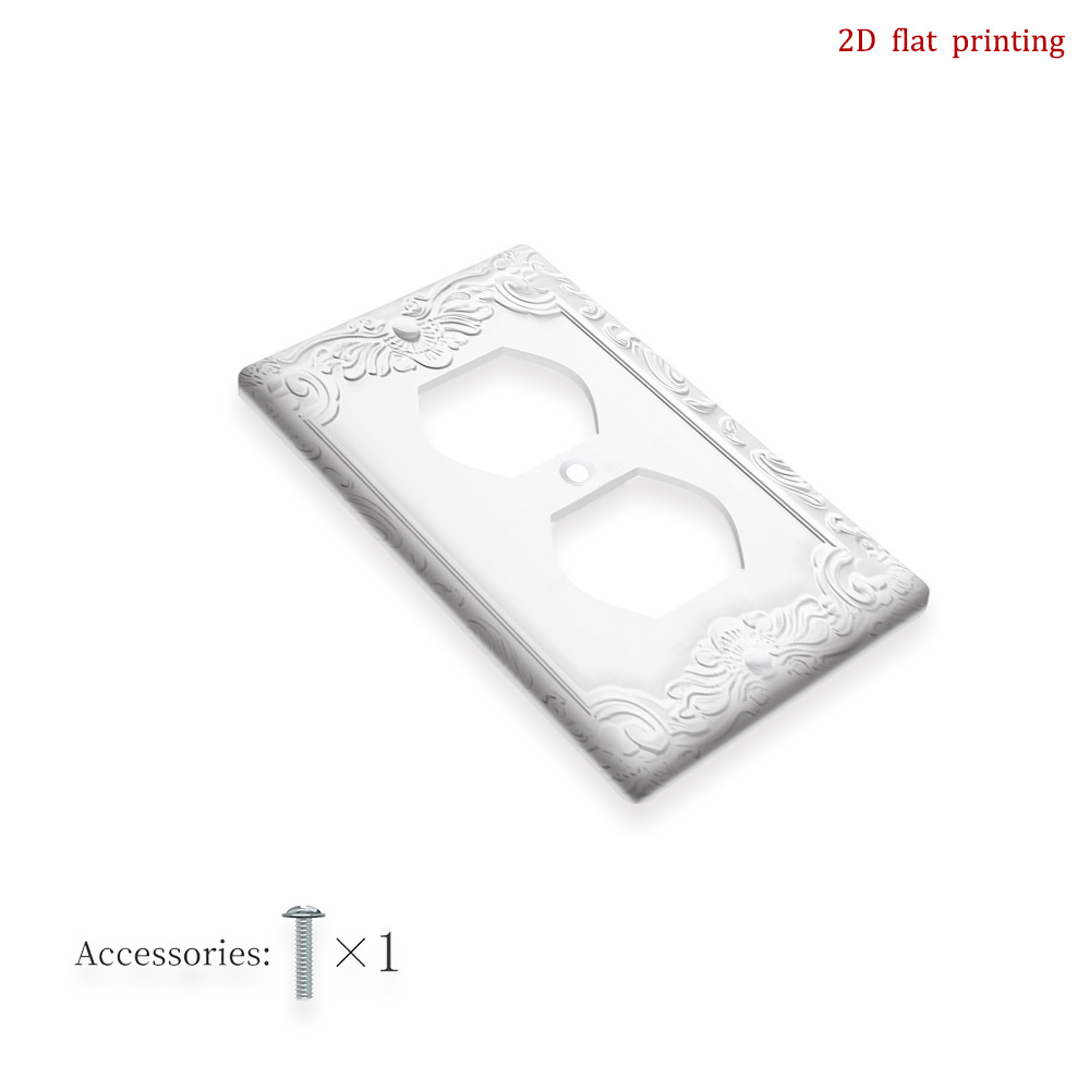 TEMU 1pc [2d Flat Printing] Floral Pattern Light Switch Cover Plate, Outlet Cover , Suitable For Kitchen, Bathroom, Bedroom, Living Room Decoration