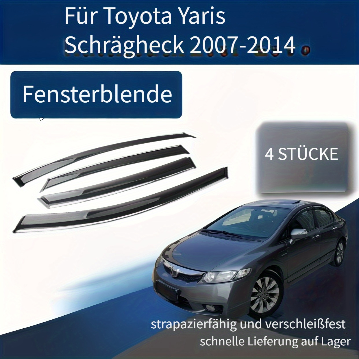 Windabweiser Für Hyundai I10 2013-2018 - Regenschutz Auto Fenster, Vordere Set