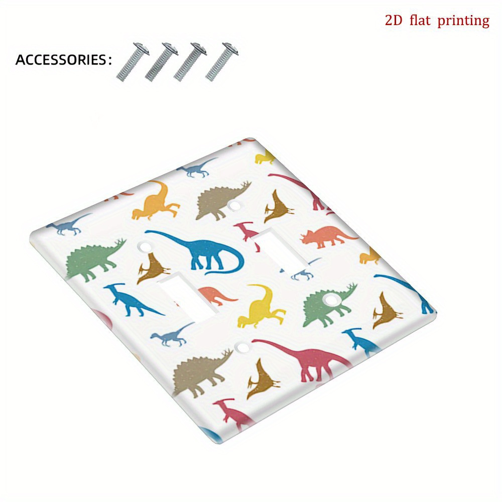Colorful Dinosaur Pattern Light Switch Cover Kit