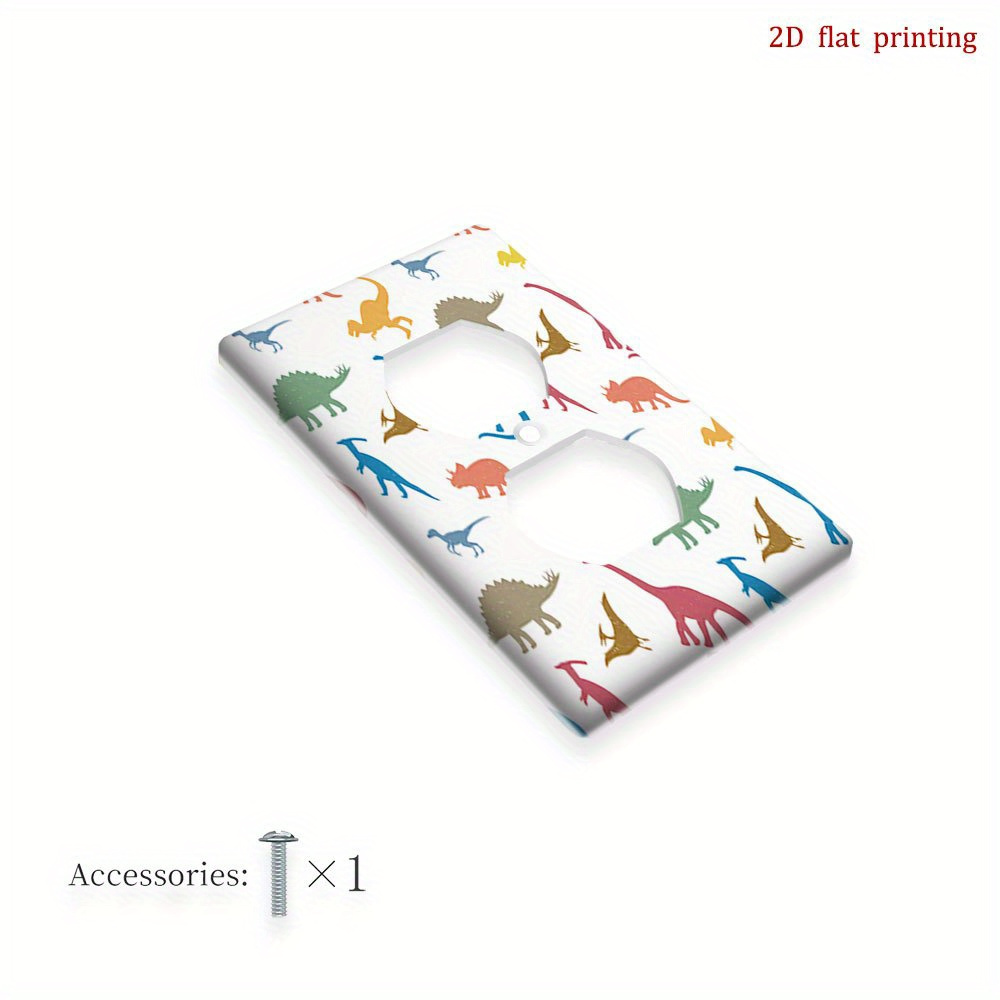 Colorful Dinosaur Pattern Light Switch Cover Kit