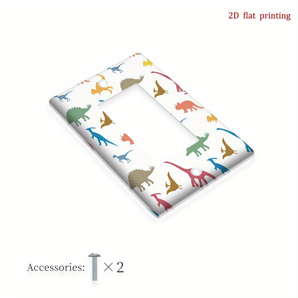 Colorful Dinosaur Pattern Light Switch Cover Kit
