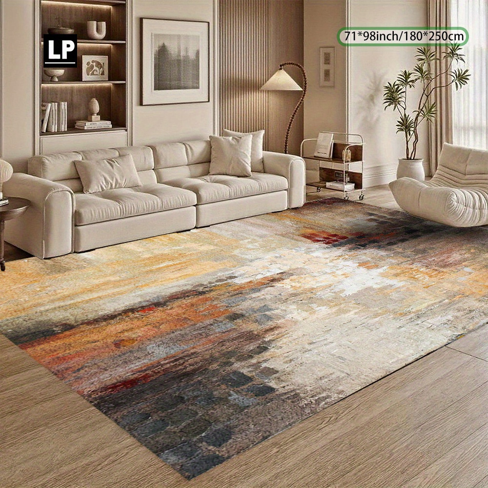 TEMU 850g/ã¡ Velvet, Abstract With Mottled Color Patterns, Machine Washable Non-slip Backing, Lightweight Durable Soft Comfortable Suitable For Livin