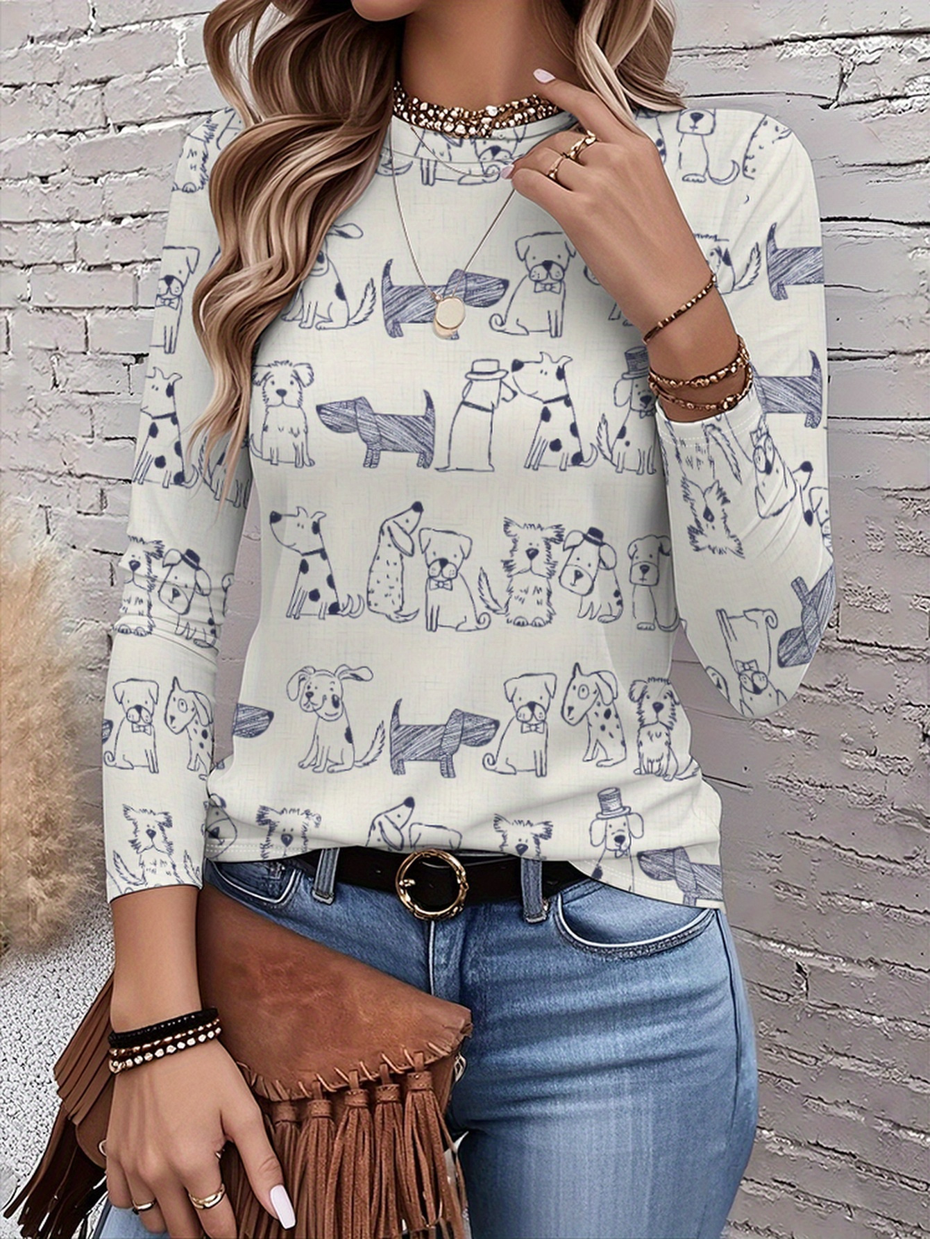 long sleeve t shirts for women sold on Temu Australia