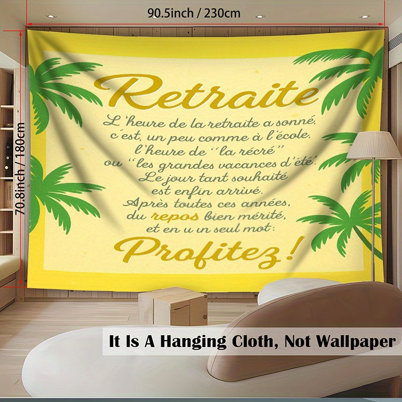 TEMU Décoration Murale 2D Plate, Accessoires de , Fond de Fête 2D pour Retraite, Bannière Polyvalente, 39×59in-70.8×90.5in, Décorations de Palmiers