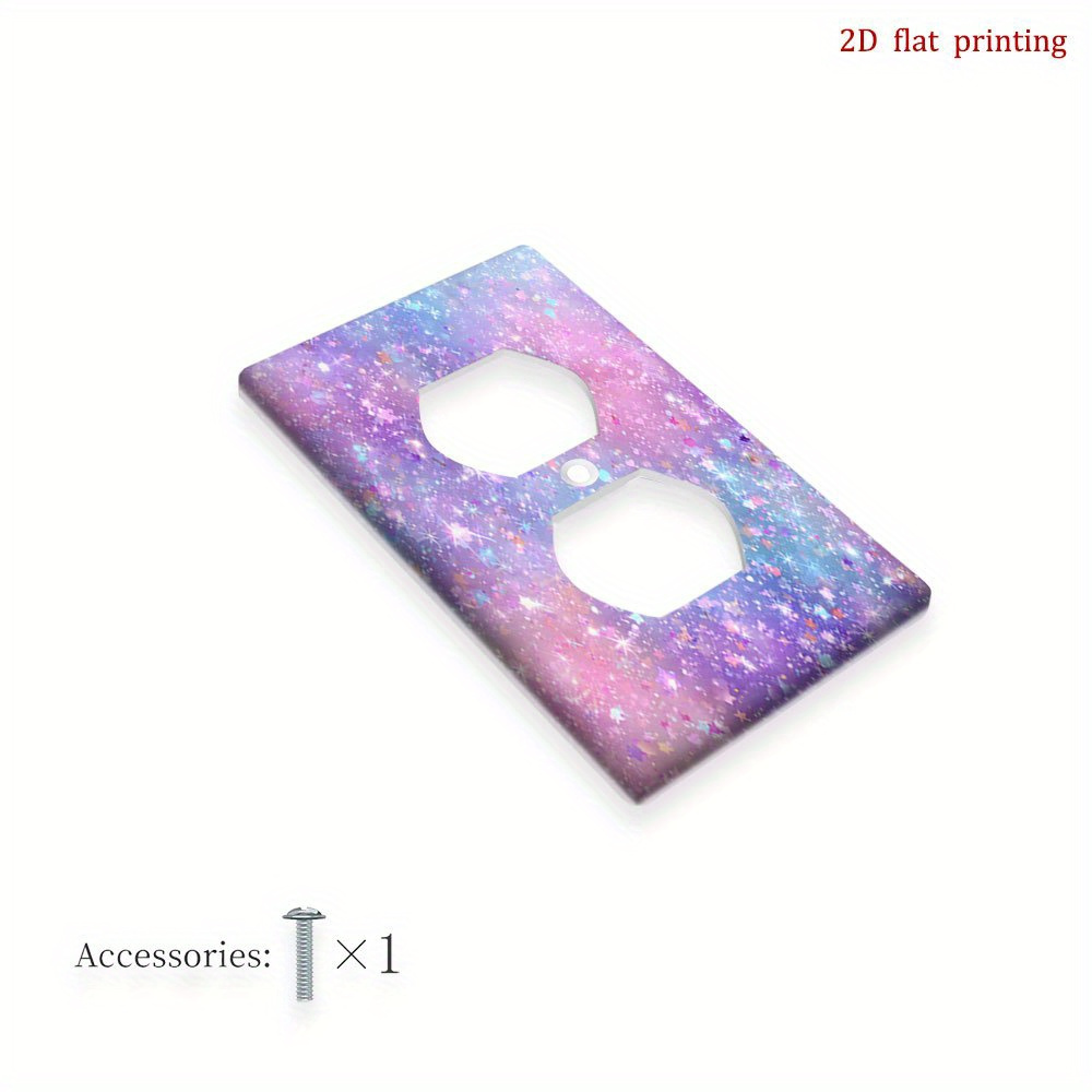 TEMU 1 pièce Plaque de Prise Ciel Étoilé - Plaque d'Interrupteur Lumineux Ciel Brillant avec Étoiles Scintillantes, Installation Facile à /Adhésive