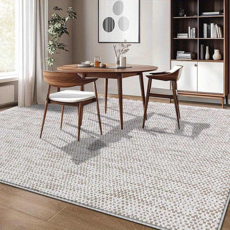 TEMU 1pc Of Lightweight Linen-style Area Rug Washable And Easy To , Perfect For Fall And Winter, Suitable For Living Rooms, Bedrooms, Offices, , And
