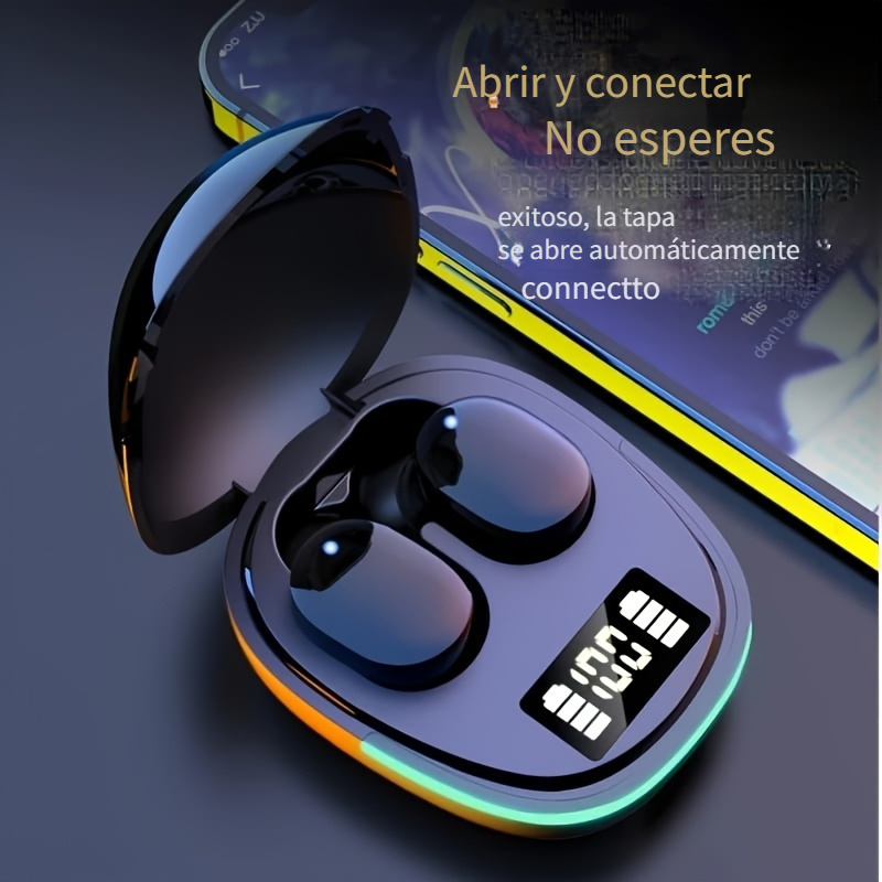 Auriculares Inalámbricos Mejorados de 25 Años | Audífonos Deportivos con Cancelación de Ruido, Audífonos Gaming 5.0, Estéreo con Micrófono, Pantalla LED, Alta Calidad de Sonido, Estéticamente Agradables, Duraderos y de Larga Duración, Diseño Semiabierta, Control Táctil - Imagen 7