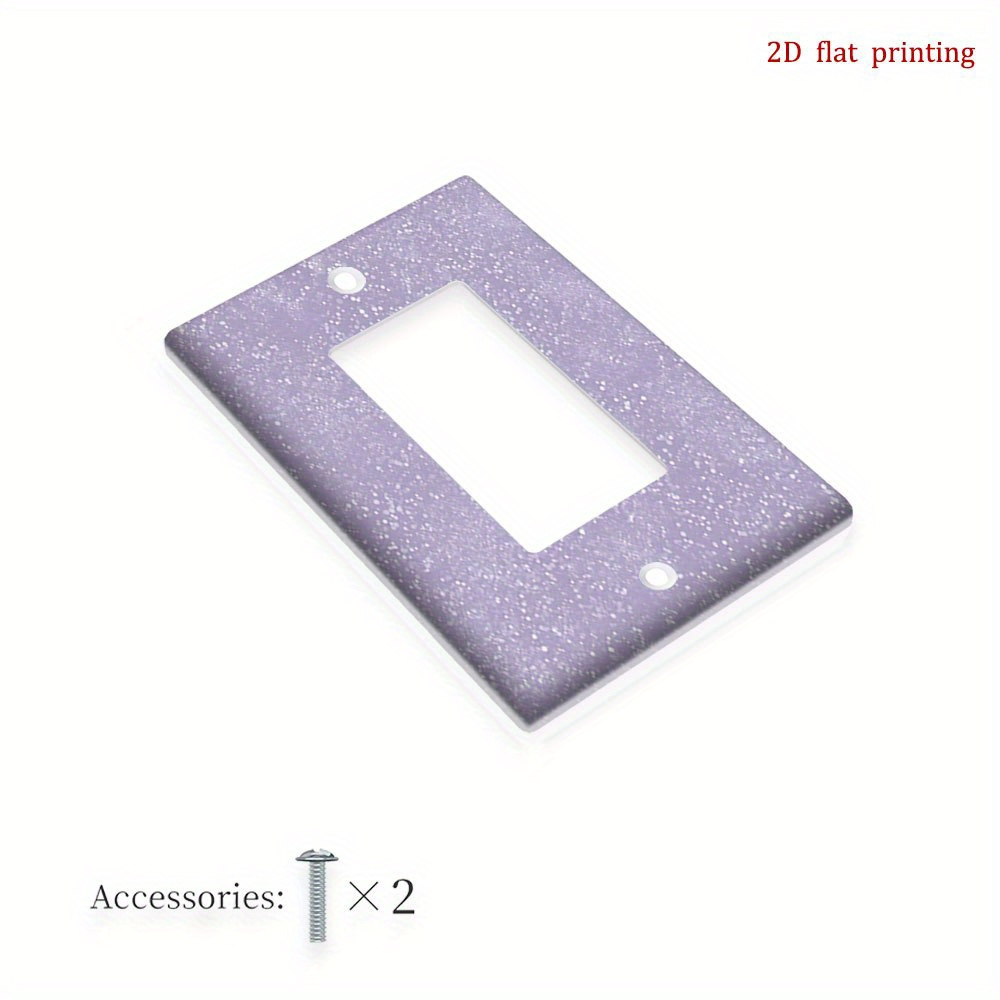 TEMU 1pc [Impression Plate 2D] Housses de Interrupteur Lavande Points Étincelants : Plaquettes de Commutation Décoratives pour Maison, Salle de Bain,