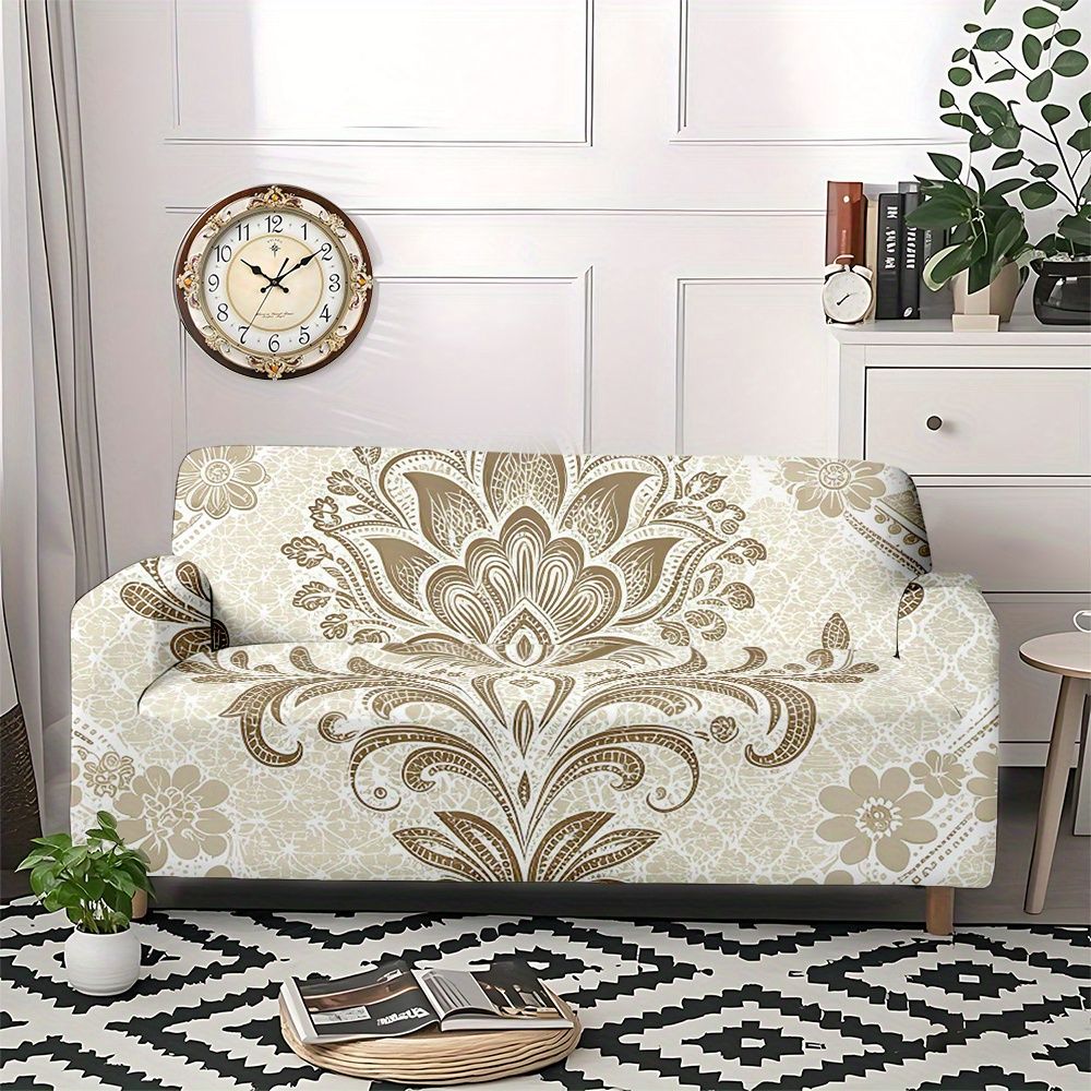 TEMU Copridivano 1/2/3/4 pz, Regalo di Natale dal Design Unico, Copridivano Elasticizzato ad Elasticit� Lavabile in Stile Boh矇mien a , Riduce i Danni