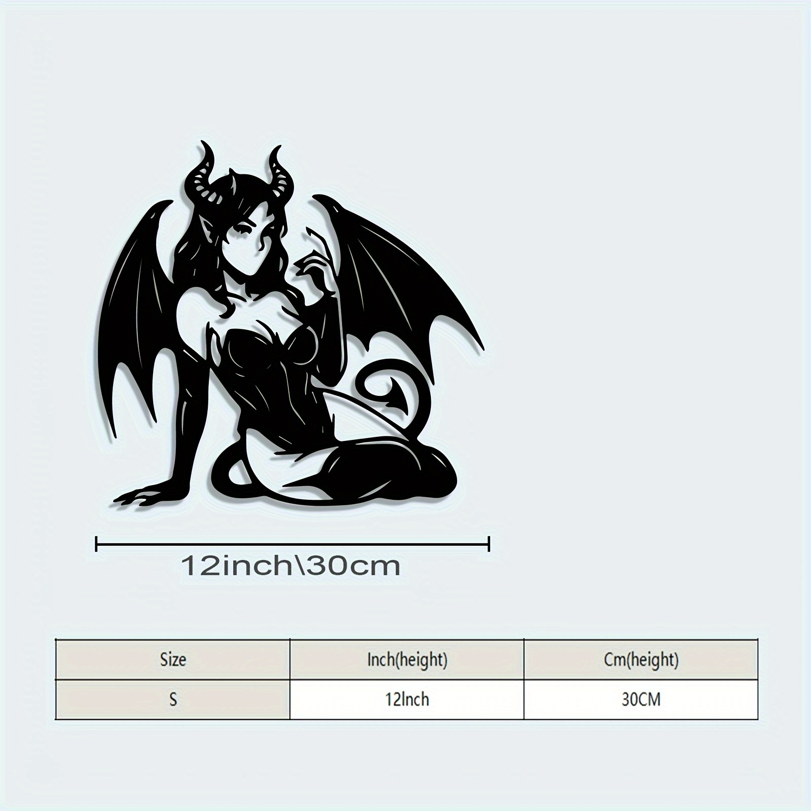 1pc Gothic Succubus Metal Wall Art - Winged Woman Sculpture with Intricate Design, Dark Fantasy Decor for Home or Office, Unique Christmas Gift Idea, Gothic Home Decor | Sleek Metallic Finish | Detailed Craftsmanship, Gothic Decor, Holiday Shoppers