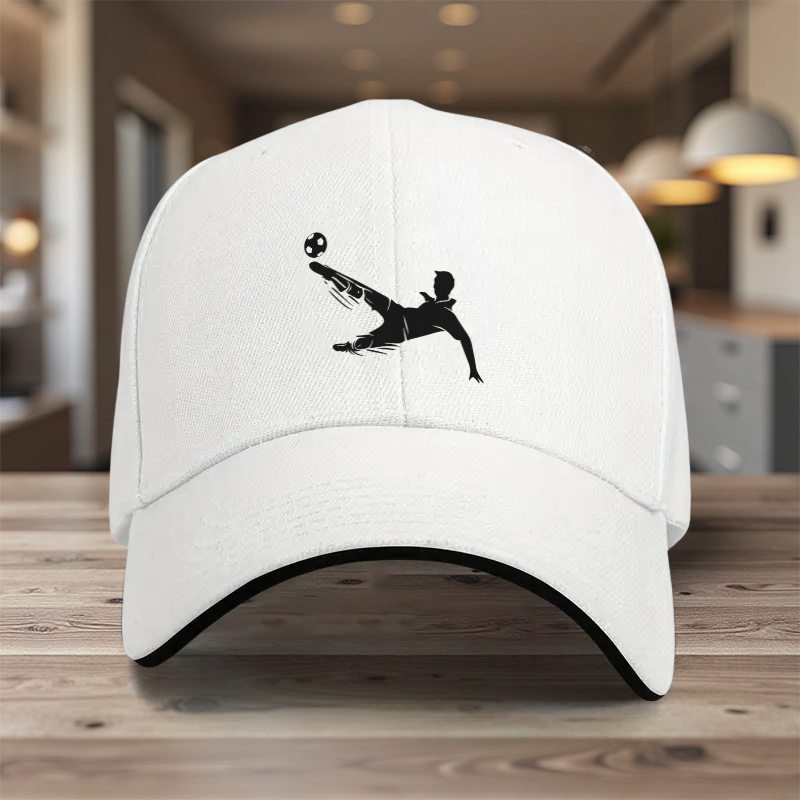 E-shop 1 Stück Verstellbare "Football Player" Sandwich Baseballkappe, Leichte Bedruckte Damenmütze, "Sport" Herren-Sonnenhut, Ideales Geschenk für