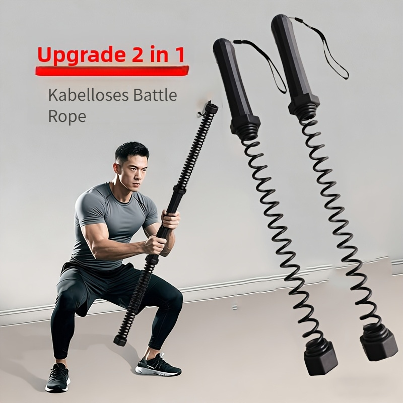 TEMU Set Of 2 Ropeless Ropes, Convenient Exercise Ropes For Home Fitness, Ideal For , Low-impact Cardio, Strength Training, And Core Muscle