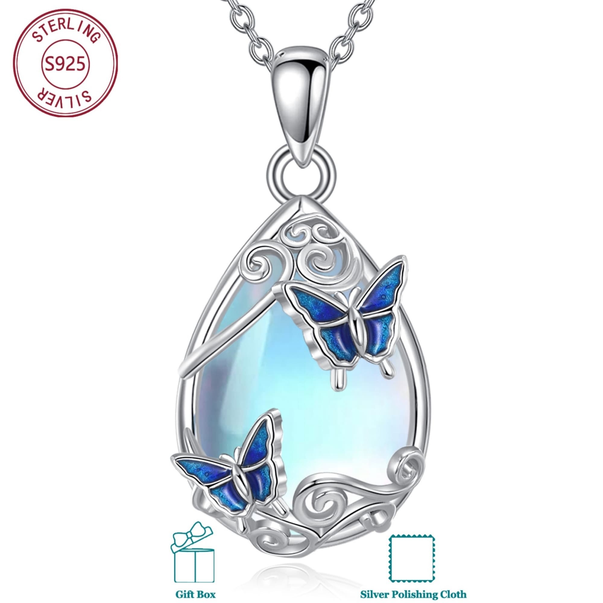 Image of 925 Sterling Silvery Necklace For Daily Wear, Birthday Gift, Christmas Gift, Meaningful Gift For