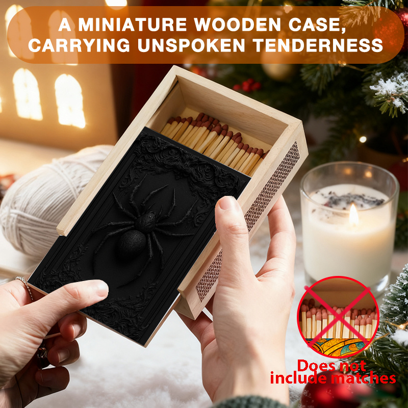 item picture dark gothic style 2d printed pattern   with   embossed spider shape and intricate carved decorations on the edges full of mysterious atmosphere suitable as a creative holiday gift for boyfriend or girlfriend