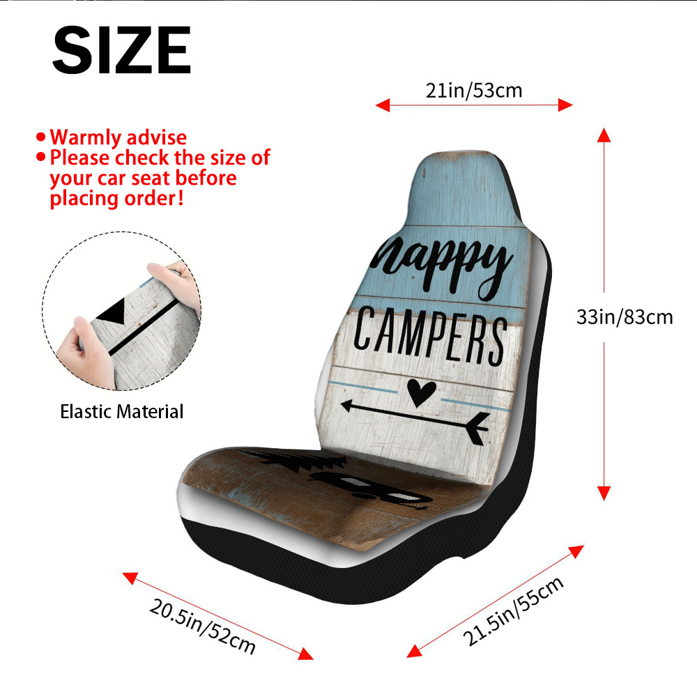 TEMU Juego de 2 fundas para asientos de coche con estampado de letrero "" contemporáneo, cómodas y duraderas, universalmente compatibles con la