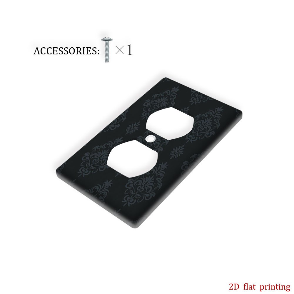 TEMU 1 pièce Plaque de Commutateur Décorative Damas - Panneau Élégant et , Compatible pour Interrupteur Simple/Double ou Prise, Plaque Murale en