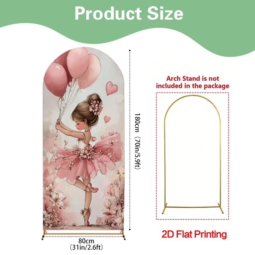 TEMU 1pc Dress Art Arch Backdrop Cover | 2d Flat Printing, Polyester, Swift Installation & Reusable, Perfect For Gatherings, Hobby Clubs & Photo