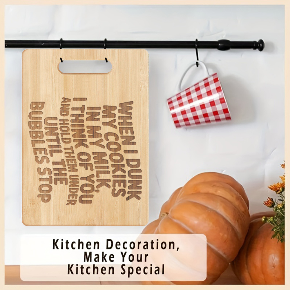 1pc funny bamboo cutting board with text humorous sayings bamboo   suitable for home kitchen board ideal gift for housewarming birthday   accessory decorative cutting board for recipes