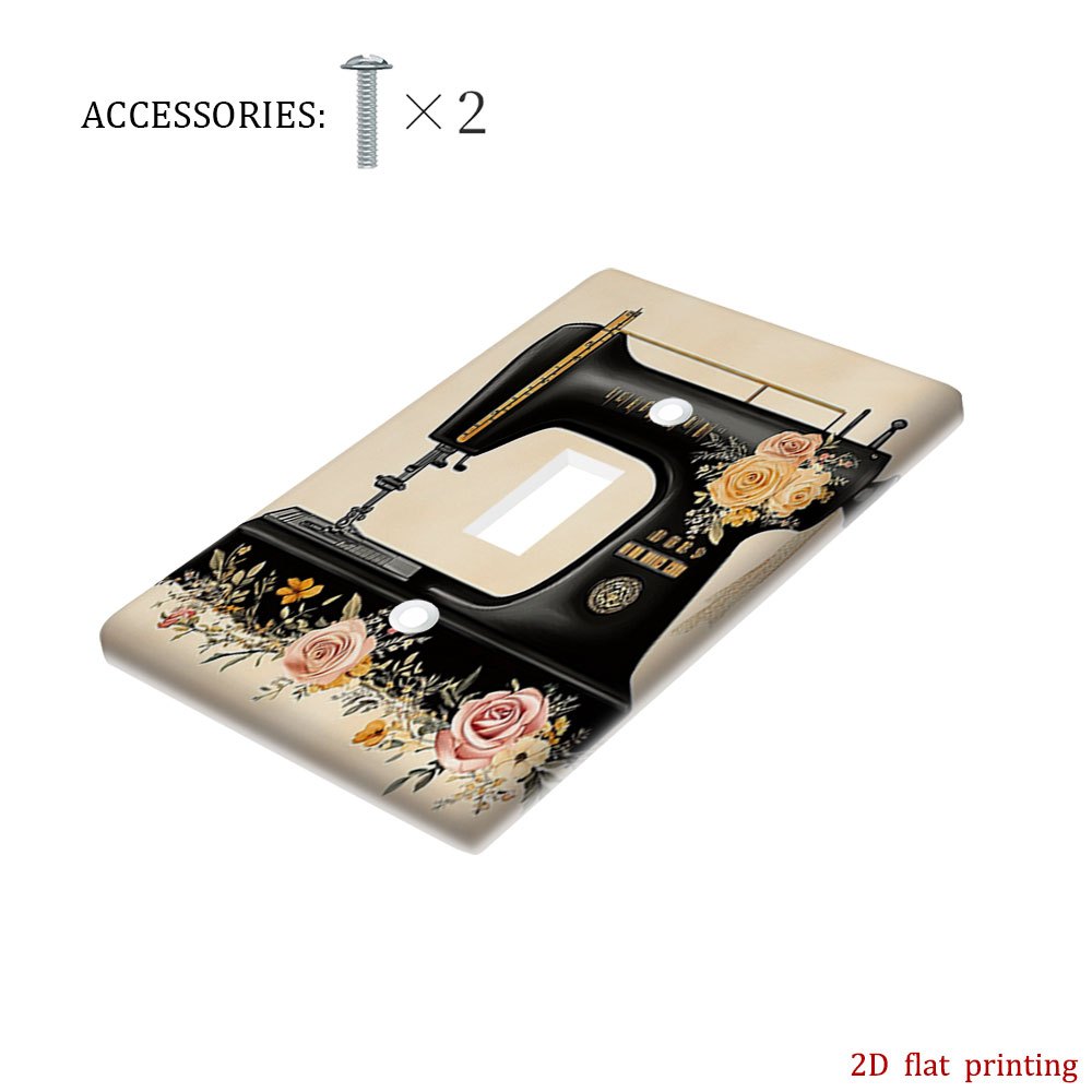 TEMU 1pc Switch Wall Plate, Stylish Pattern, Printed Panel, Home Decor For Bedroom, Kitchen, And Living Room, , Durable, And Safe