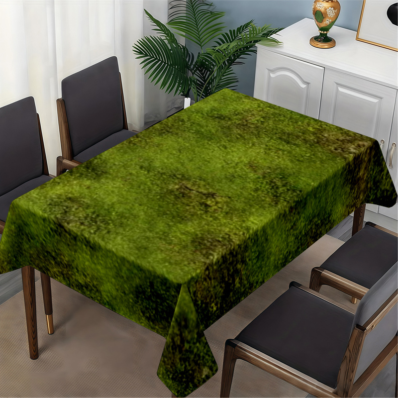 TEMU 1 mantel , moderno y estético con diseño de verde fresca, lavable a máquina y fácil de limpiar, para mesa de comedor//escritorio, picnic/comedor