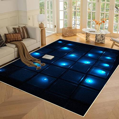 led glowing carpet lightweight and soft comfortable and breathable machine washable easy to suitable for home decoration in bedrooms living rooms offices and room decor