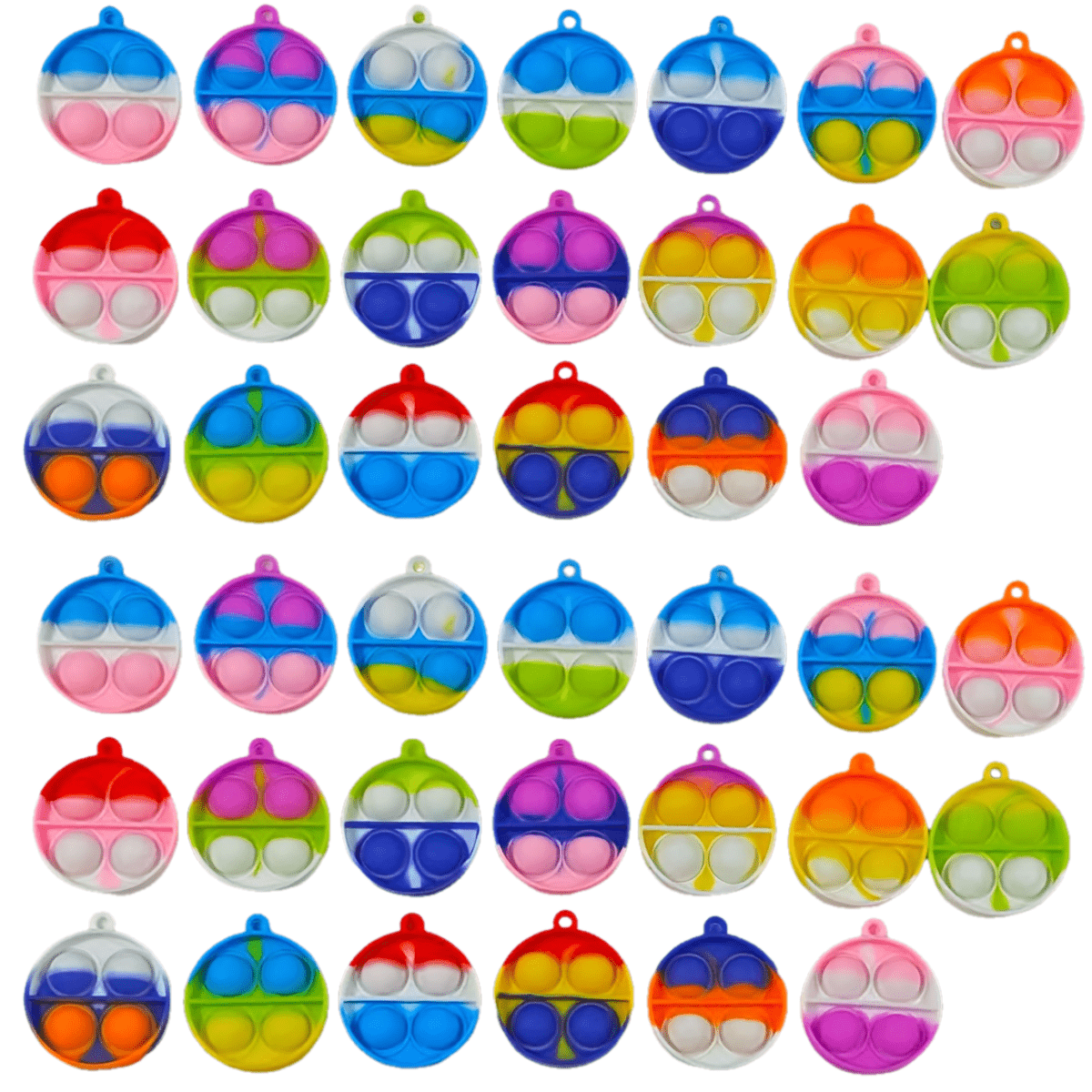 Image of 40pcs Mini Push Bubble Pop Fidget Sensory Toys Suitable For Birthdays, Classroom Prizes, Party Favors - Random Colors (,,,,) - Mini Bubble Blowers For Goodie Bags & Party Supplies