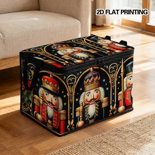 item picture a 2d flat printed storage bin designed like nutcracker soldiers ideal for storing socks under the bed organizing closets or keeping your office desk tidy it keep socks scarves small items