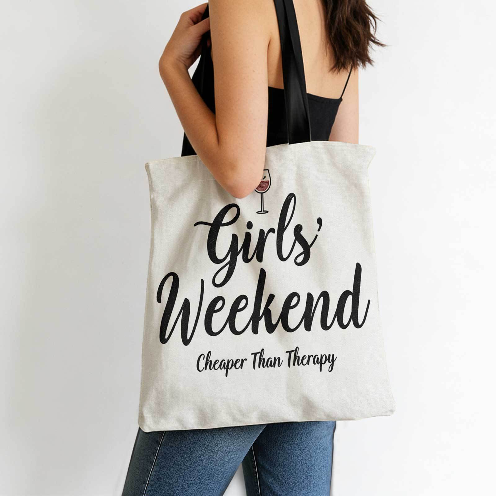 E-shop 1 Stück Tasche für den Wochenendausflug, Weinglas, billiger als Therapie, geeignet für den täglichen Pendeln, Shopping, Studenten, Reisen und