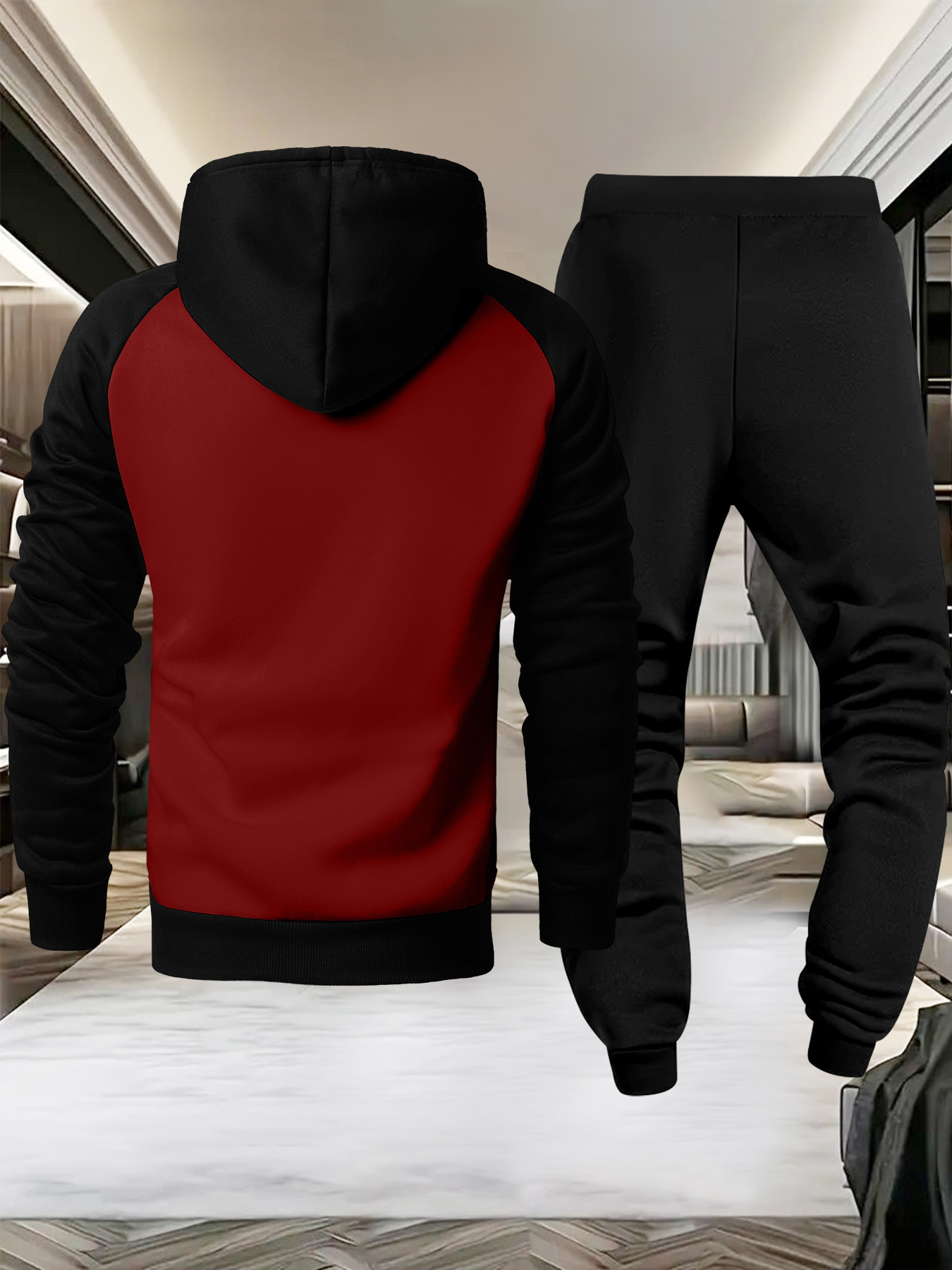 Heren casual sportieve hoodie met raglanmouwen en Verstappen-patroon