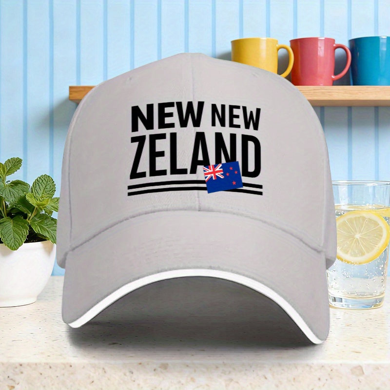 TEMU 1pc Of New Zealand Flag Print Baseball , Unisex, Simple And Elegant Outdoor Sun Hat, An Ideal Gift For Travel, Parties, And Birthdays, A