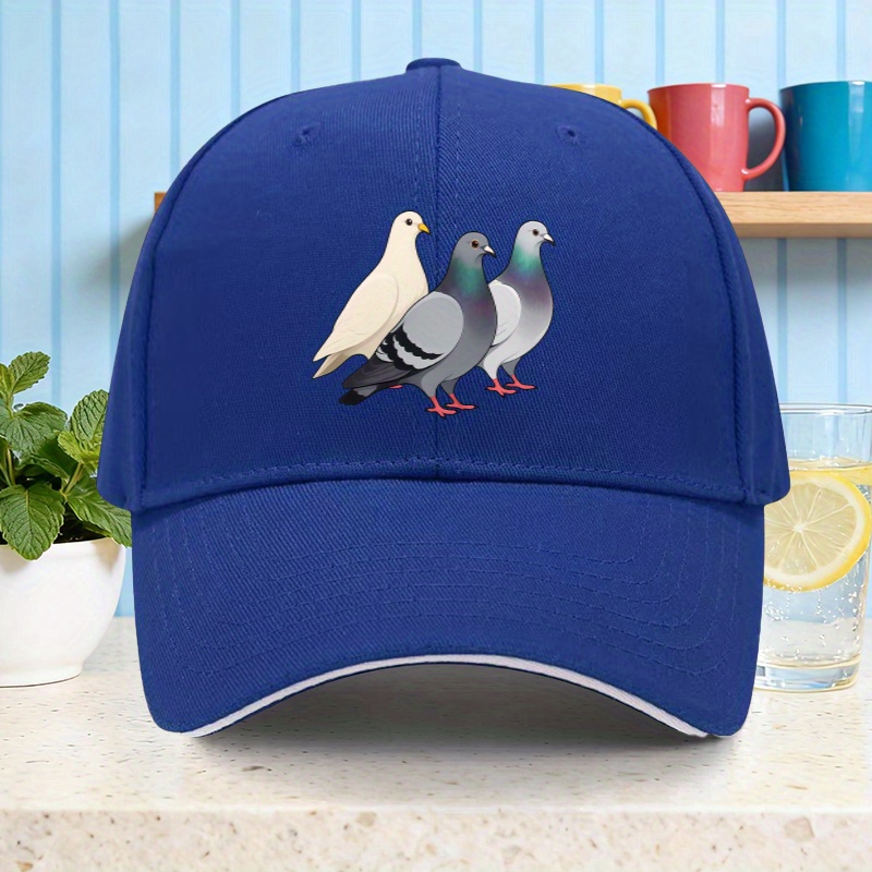 TEMU 1pc About "" Printed Baseball Cap, Unisex, Simple And Outdoor Hat, Ideal Gift For Weddings, Parties, Birthdays, Pigeon , Summer Versatile Casual