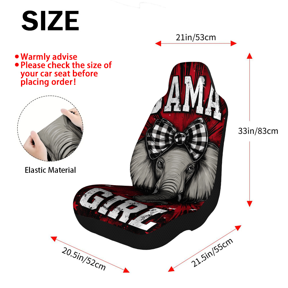 TEMU 2pcs, Chic Art Design Front Seat Covers, For Single Front Car Seats, Enhances Car Interior With Front Seat Makeover, Thoughtful Present For