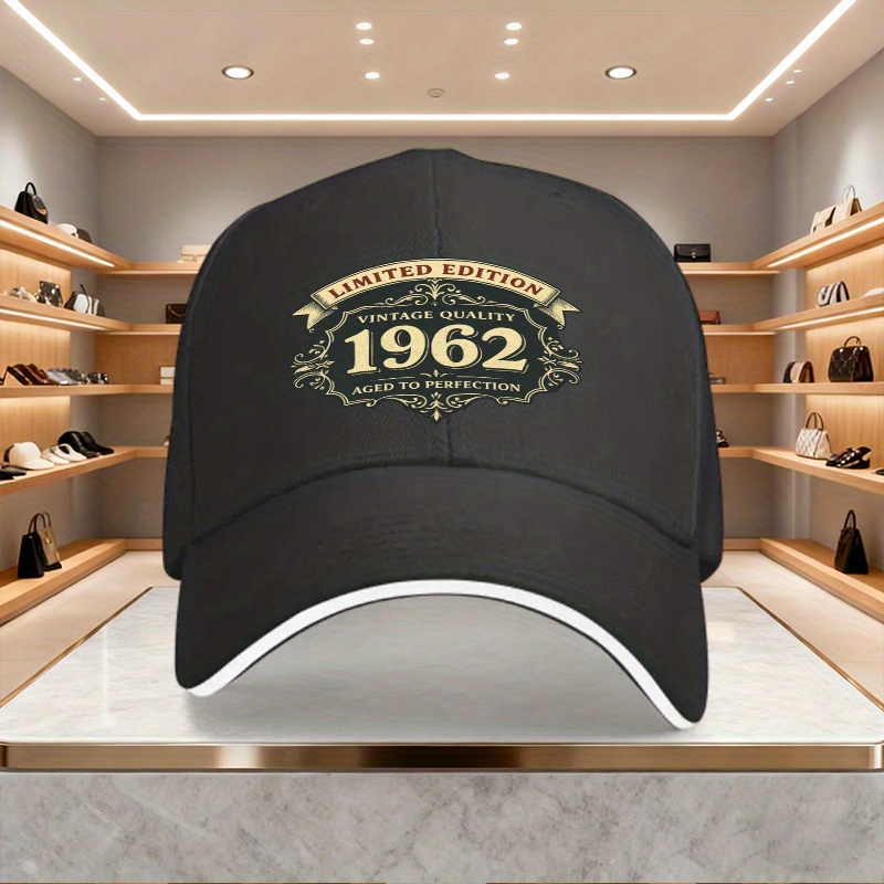 TEMU 1 Item, Adjustable Baseball Cap Regarding " Edition Vintage Quality 1962", Lightweight Printed Women's Hat, " In 1962" Men's Sun Hat, Ideal Gift