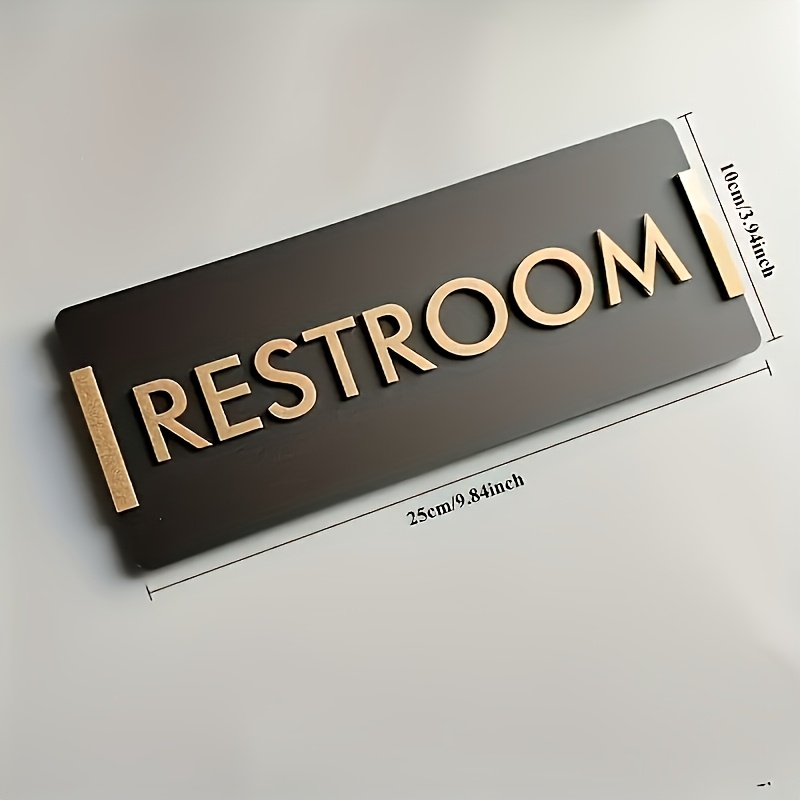 TEMU Customizable 3d Acrylic Door Sign | Double Black Matte , Personalized Street Name, Suitable For Home And Office, English Language, Durable ,