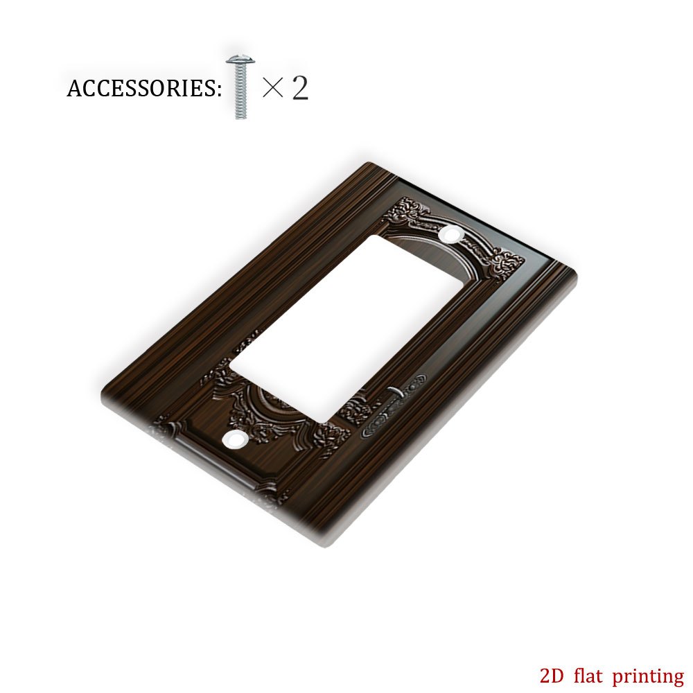 TEMU 1pc Switch Wall Plate, Stylish Pattern, Printed Panel, Home Decor For Bedroom, Kitchen, And Living Room, , Durable, And Safe, 2d Flat
