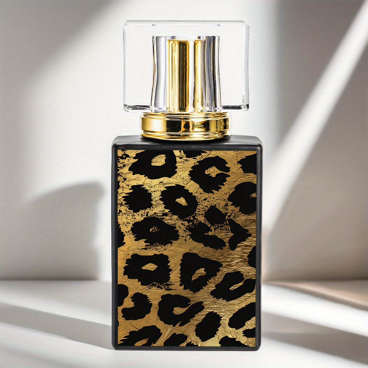 TEMU 1pc Luxury Refillable Perfume Atomizer Spray Black & Travel Sized Leak Proof Empty Cologne Container With Golden & Like Top For Essential Oils,