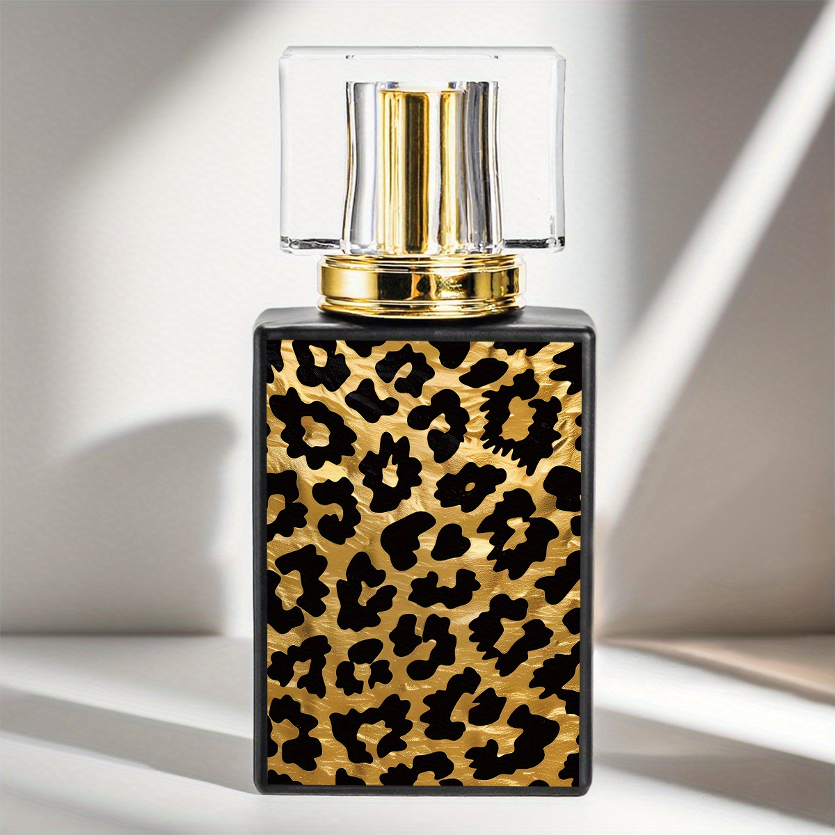 TEMU 1pc Luxury Refillable Perfume Atomizer Spray Black & Travel Sized Leak Proof Empty Cologne Container With Golden & Like Top For Essential Oils,