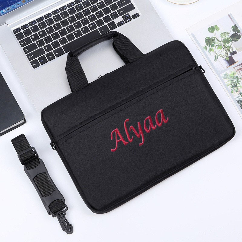 TEMU Bolso tote/bandolera minimalista para portátil, personalizable con y texto bordados. Ideal para desplazamientos diarios, reuniones de negocios y