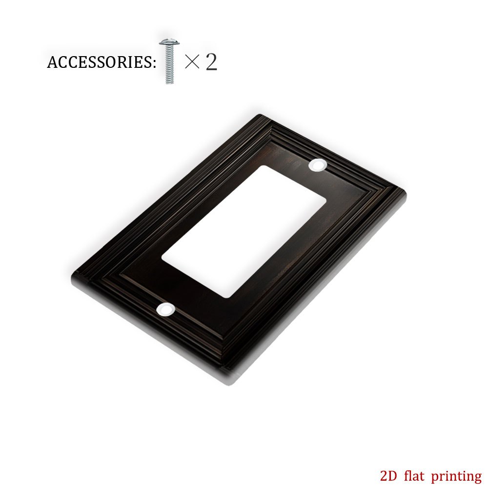 TEMU 1pc [Impression Plate 2D] Cache-prise Design Noir et Panneau, Couvre-prise Unique et Intéressant, Plaque Murale Décorative pour Chambre et