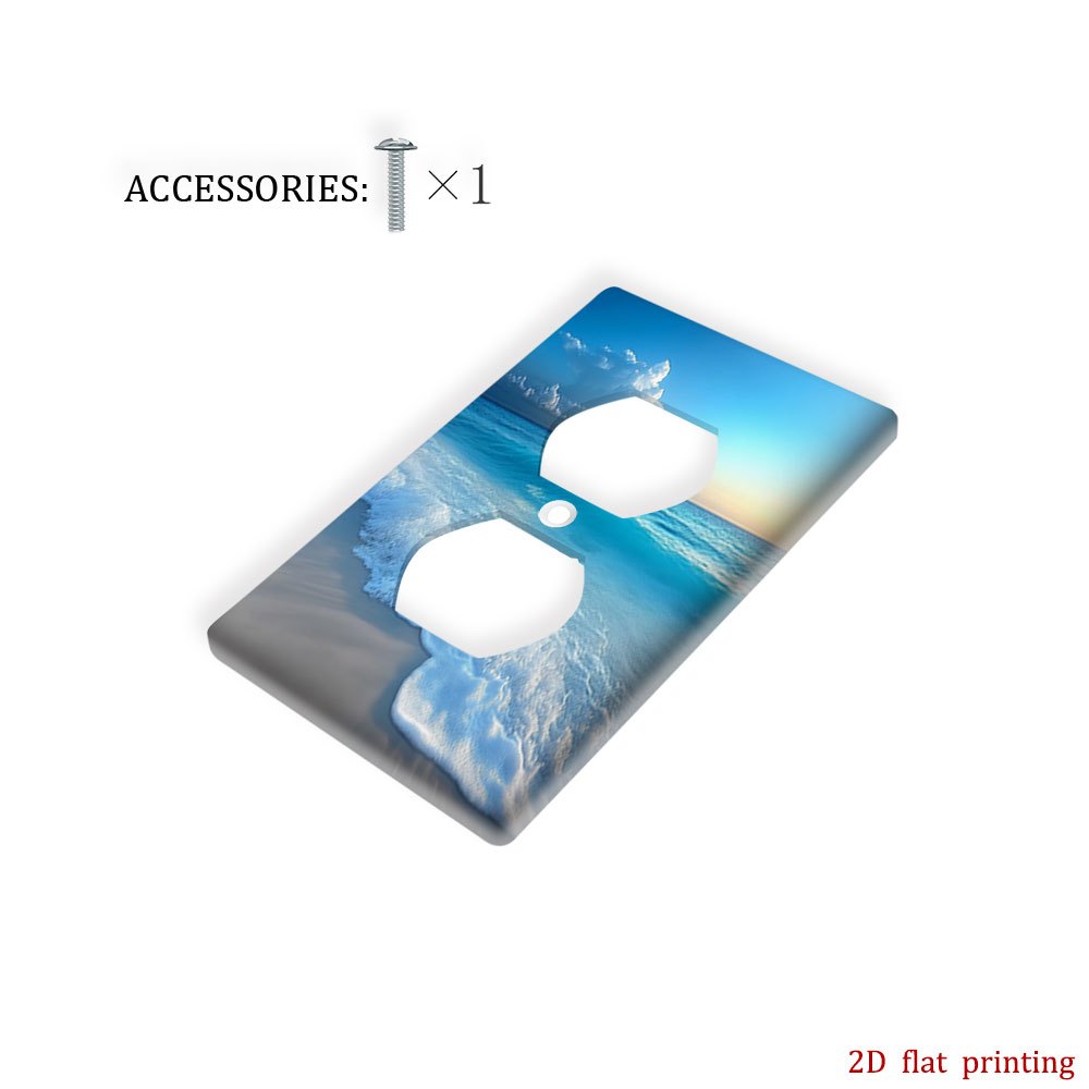 TEMU 1pc [2d Flat Printing] Decorative Switch Cover Plate Featuring , No Electricity Needed, Elegant Wall Decoration For Home, Bathroom, And Bedroom