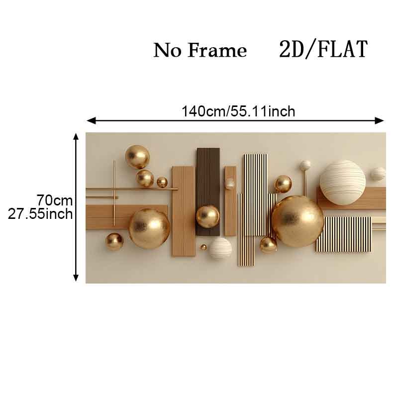 TEMU Impresión artística en sin 2D , 2D , 2D/ 1 pieza, de pared moderno sin de gran tamaño - Y tablero de para y dormitorio - Obra de dorada y de