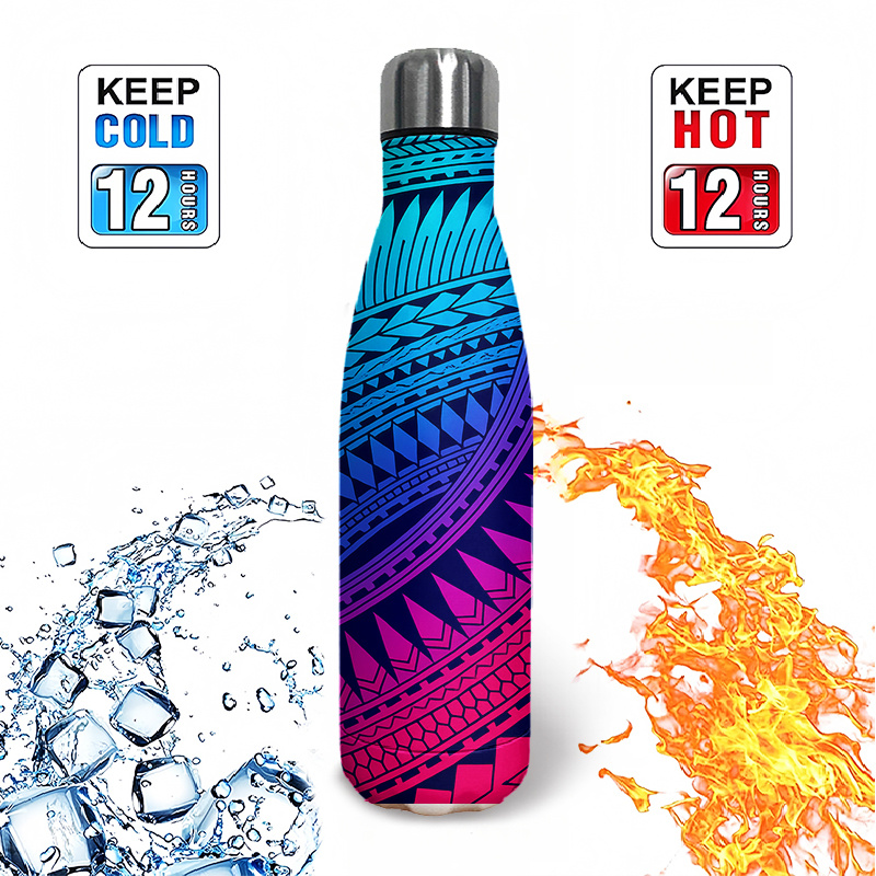 TEMU Single 16.8oz Stainless Steel Tumbler, , Featuring A Polynesian Tribal Design, Christmas, New Year's, Valentine's Day, Easter, And Halloween